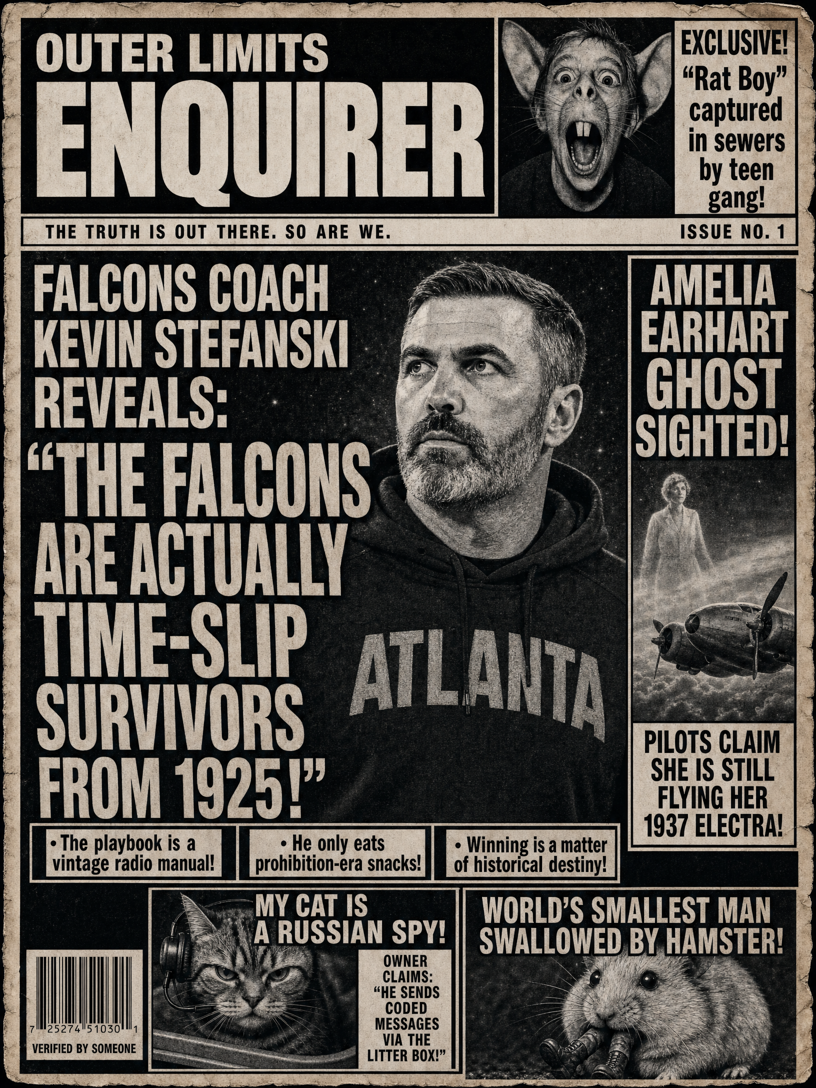 Outer Limits Enquirer — Falcons edition front page